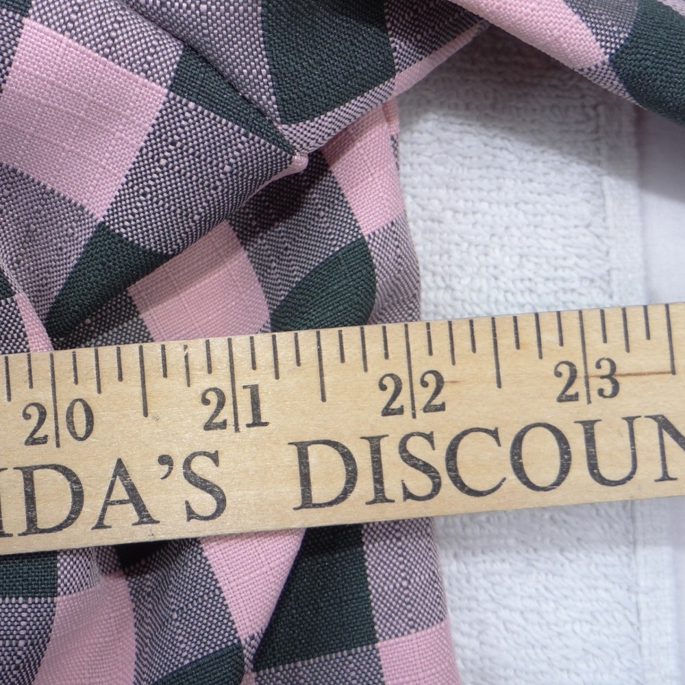 Whirlaway Frocks Vintage Pink Plaid Skirt Suit Set 22WP Puff Sleeve Made in USA - Picture 7 of 13